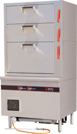 Нержавеющий ящик распаровщика 3 еды газа 48KW для оборудований кухни, 900x820x1850mm